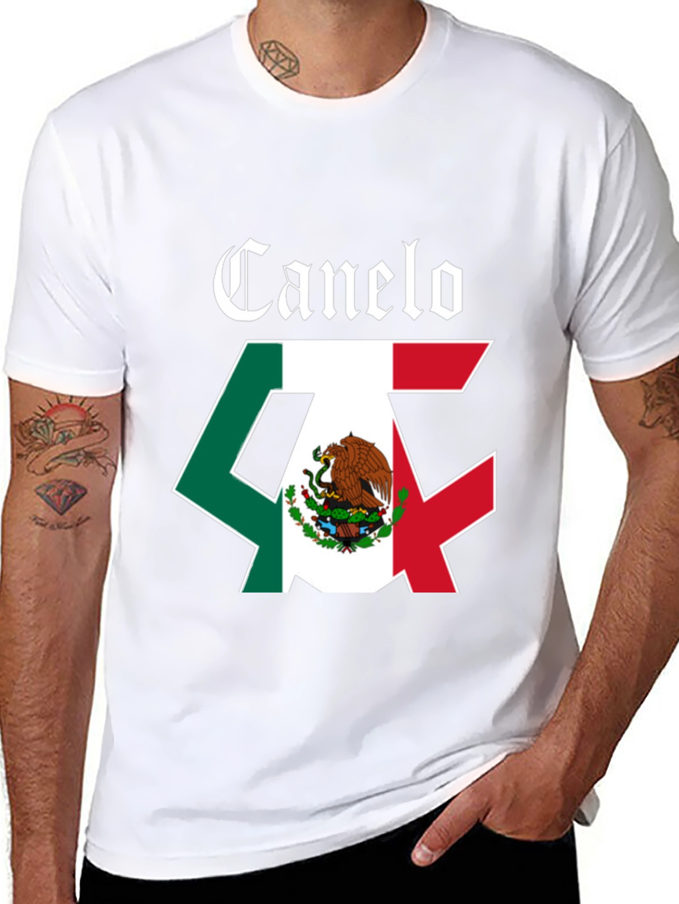 Canelo Mexico Flag Black T-Shirt