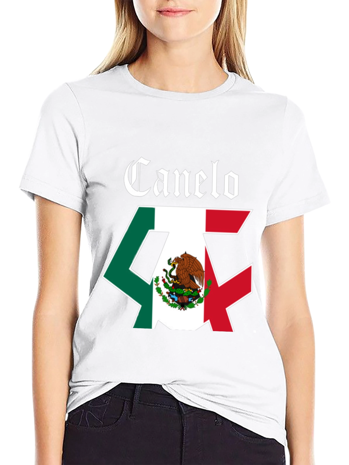 Canelo Mexico Flag Black T-Shirt