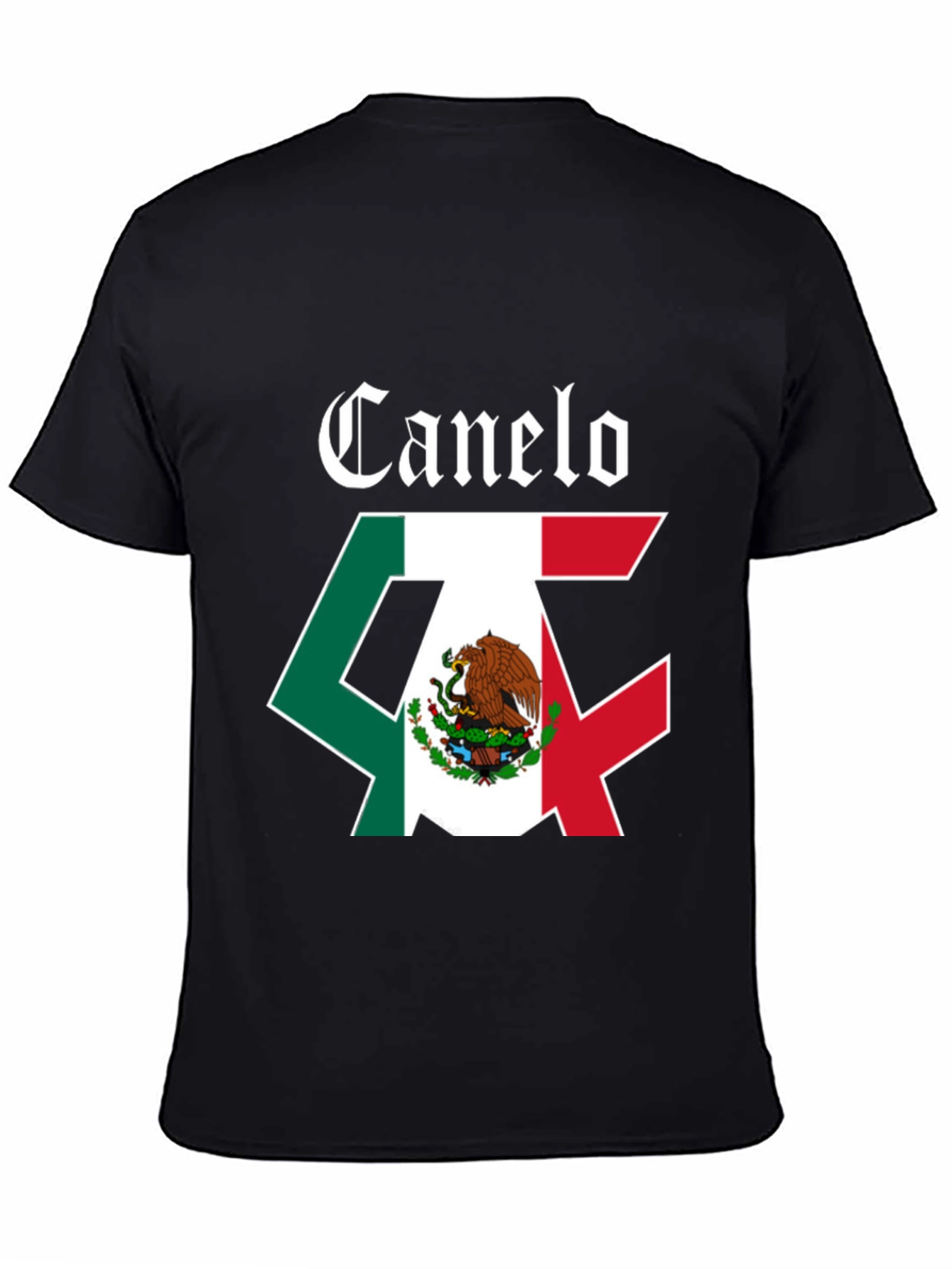 Canelo Mexico Flag Black T-Shirt
