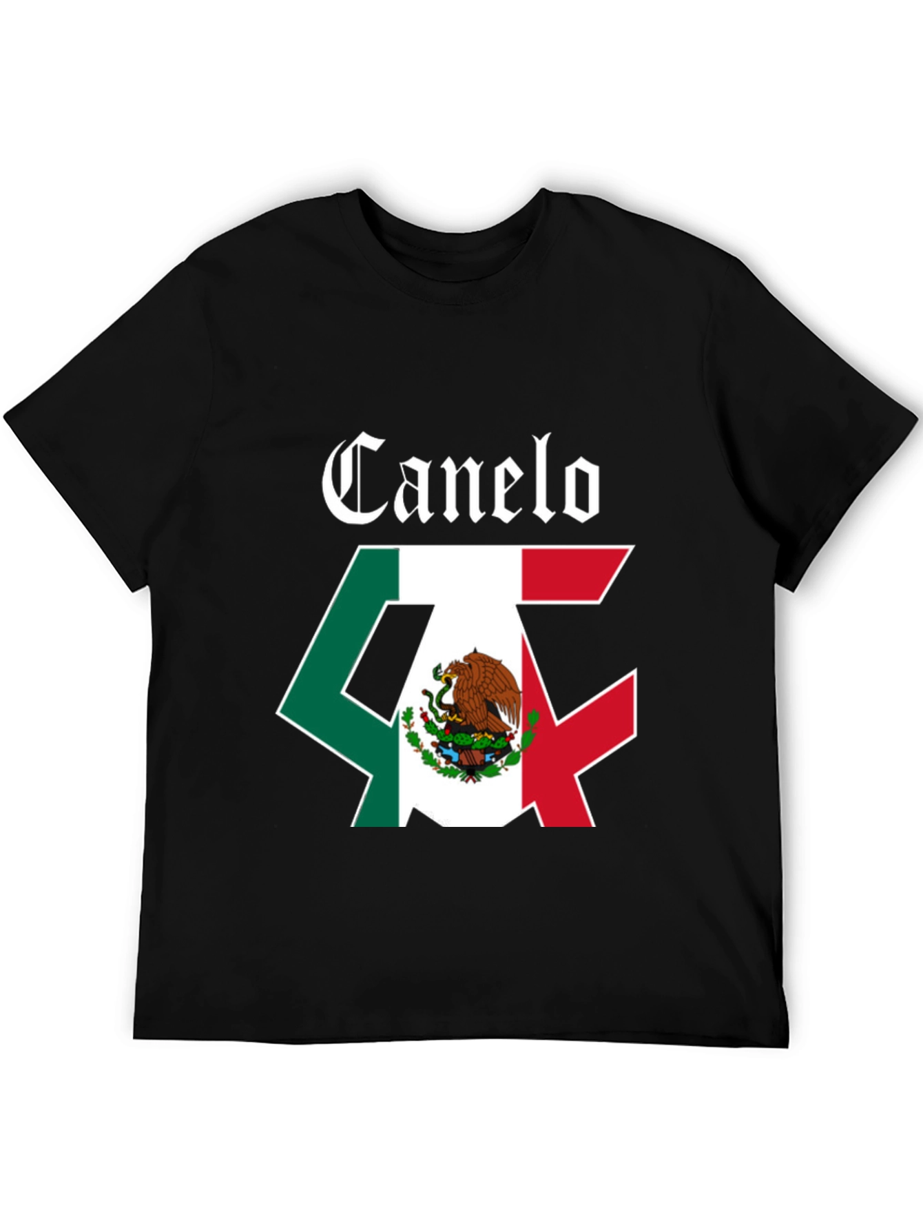 Canelo Mexico Flag Black T-Shirt