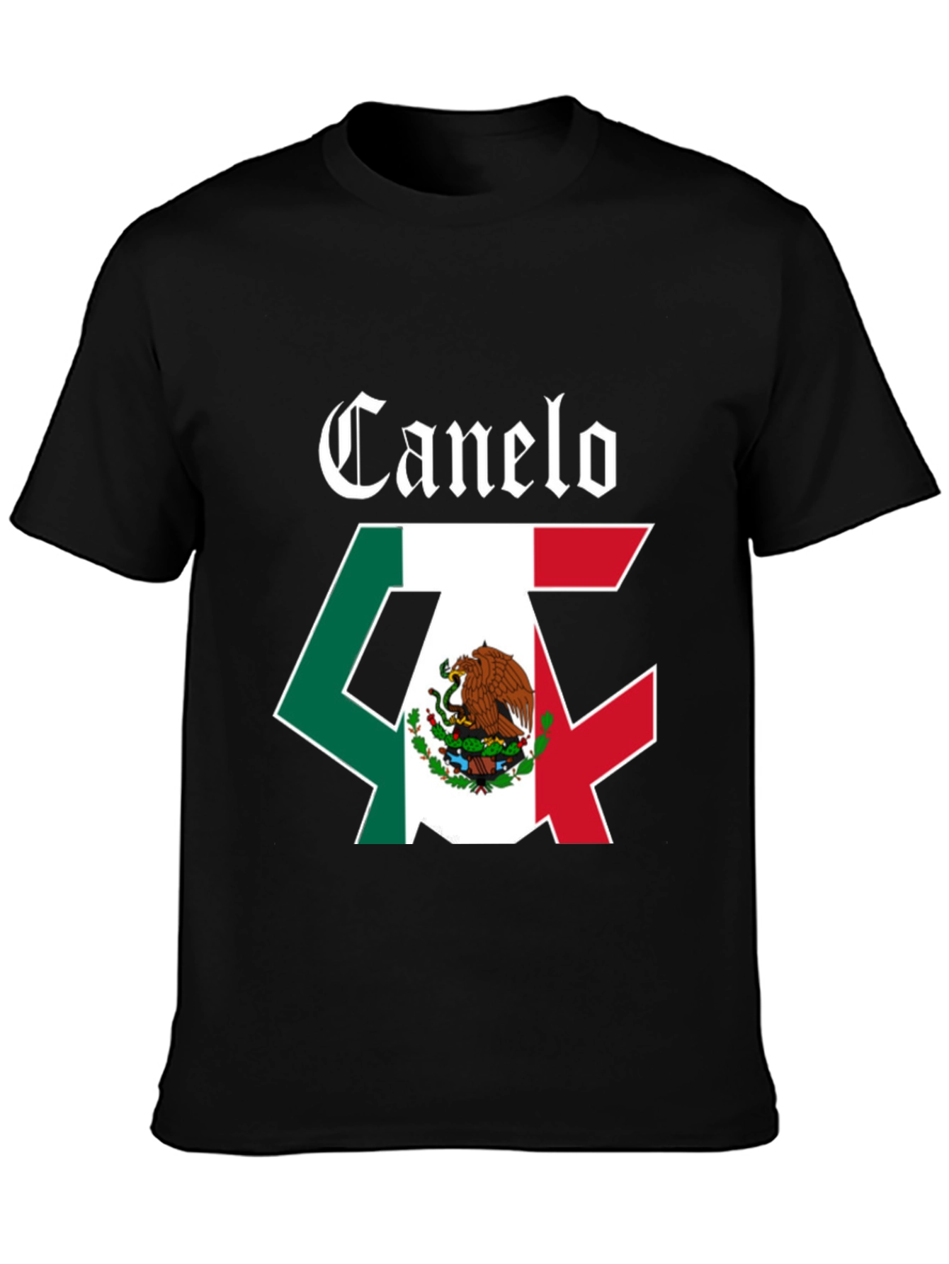 Canelo Mexico Flag Black T-Shirt