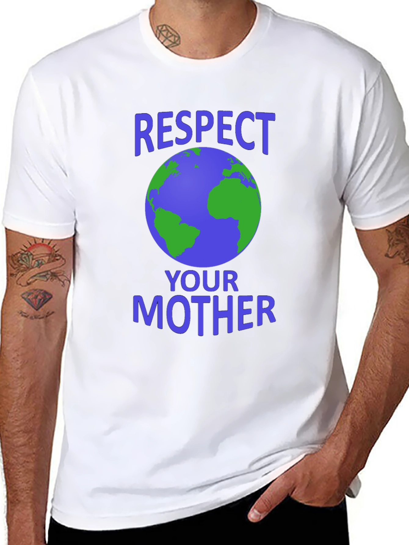 Respect Your Mother Earth T-Shirt - Eco-Friendly Design