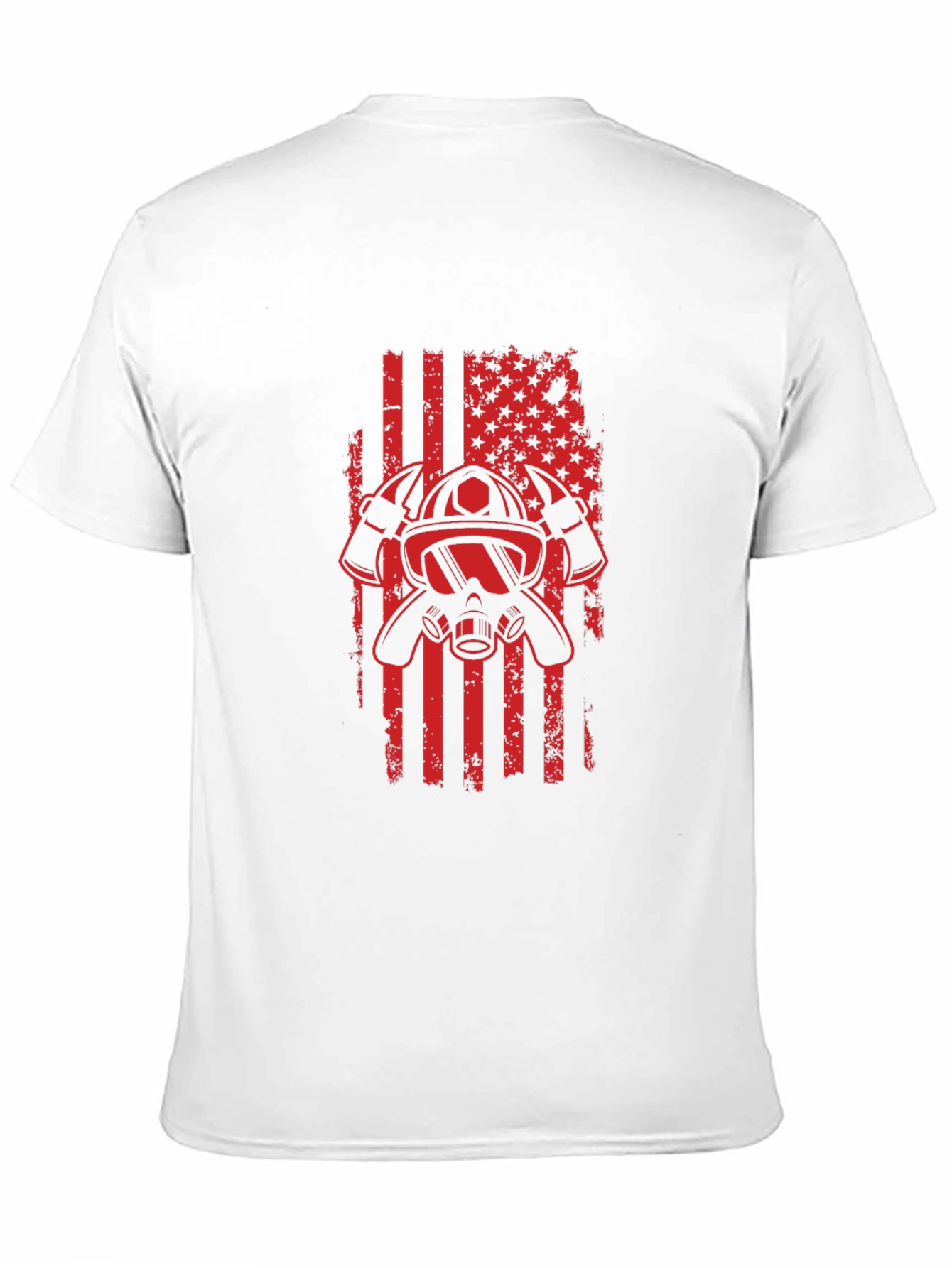 Firefighter Flag Graphic T-Shirt