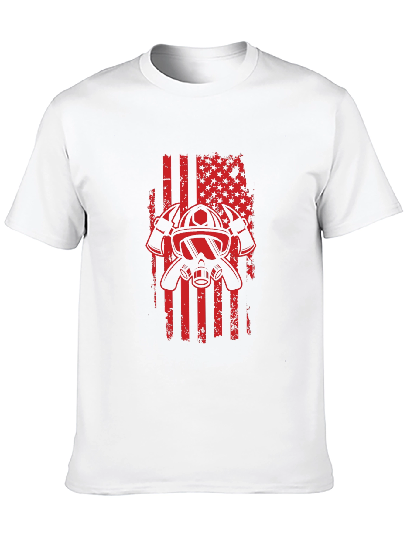 Firefighter Flag Graphic T-Shirt