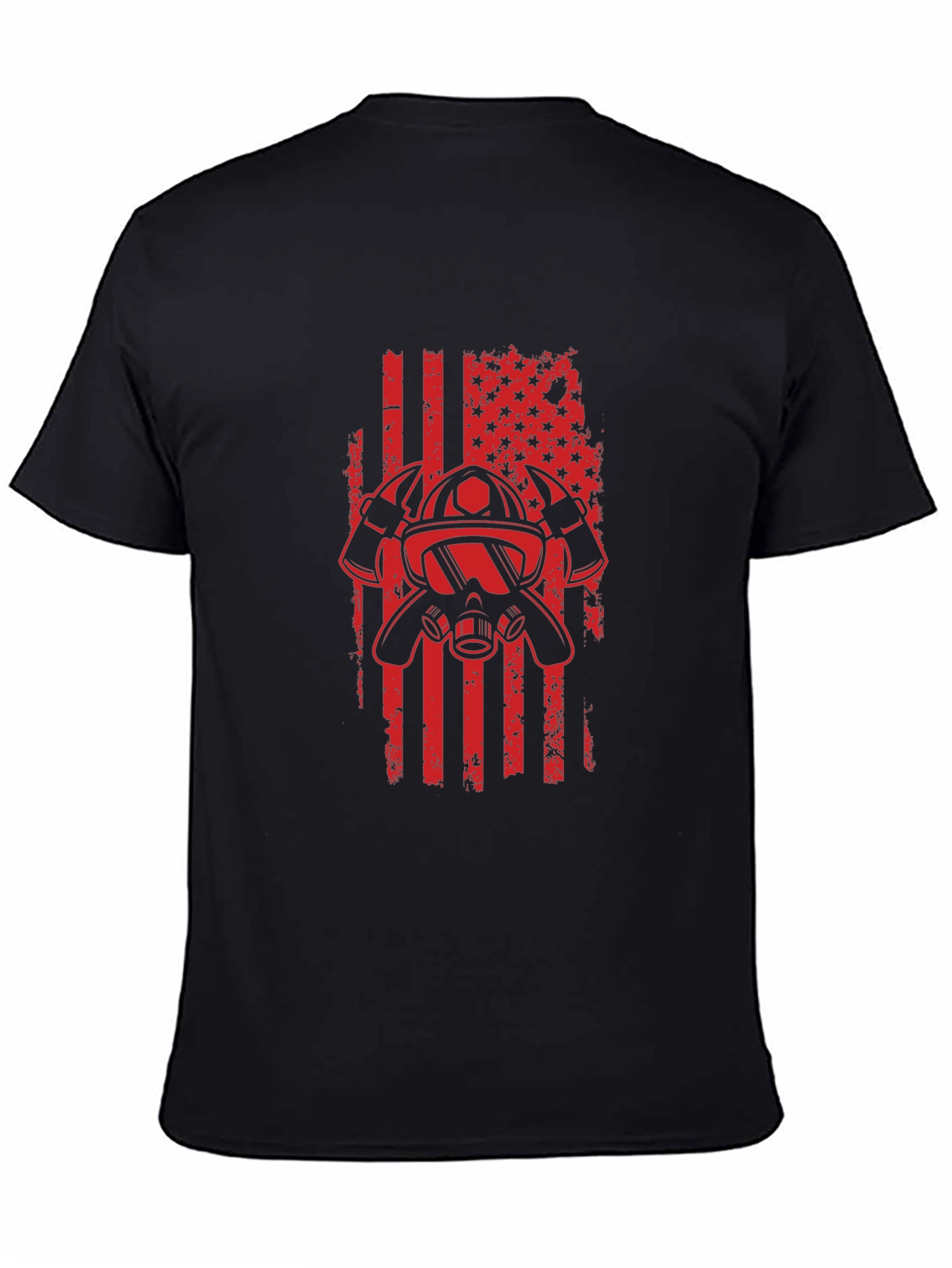 Firefighter Flag Graphic T-Shirt