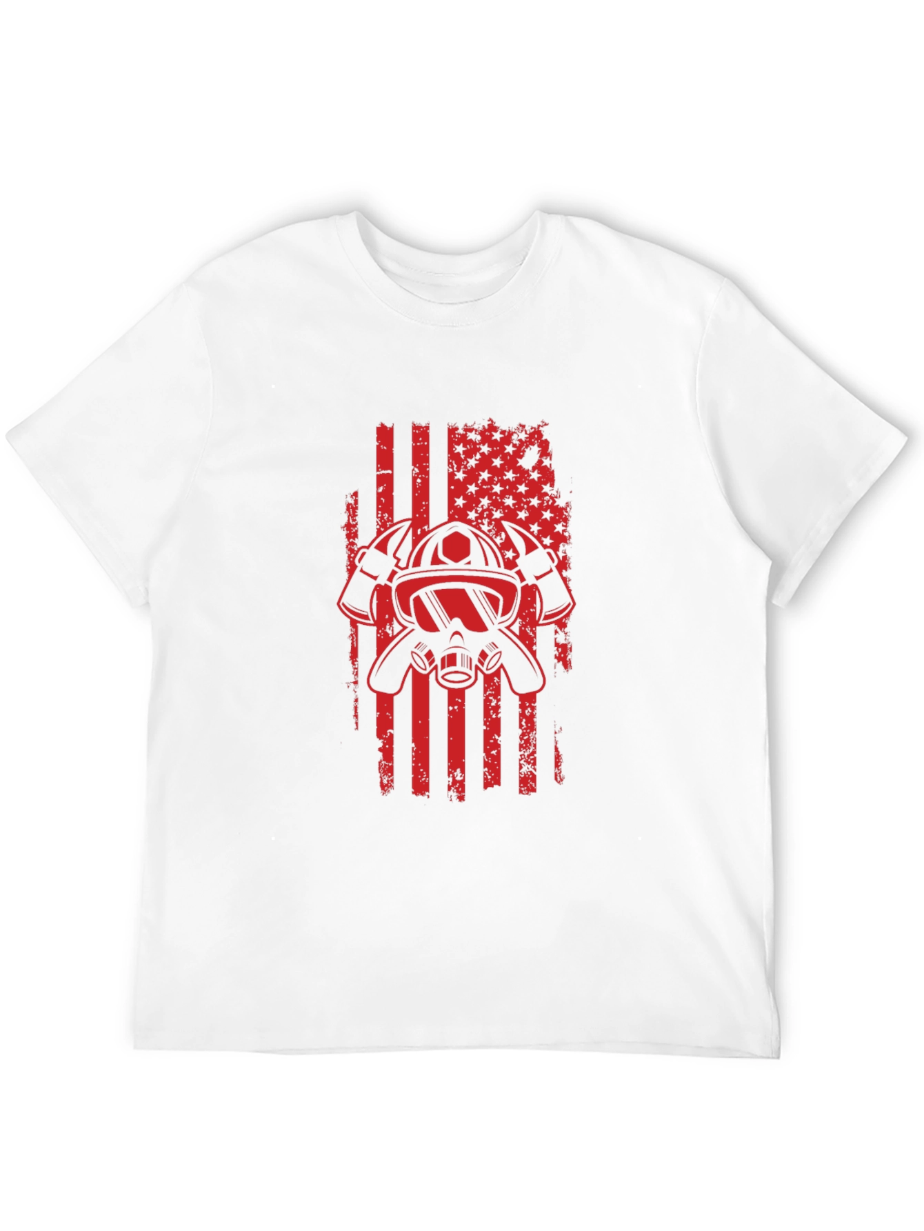 Firefighter Flag Graphic T-Shirt
