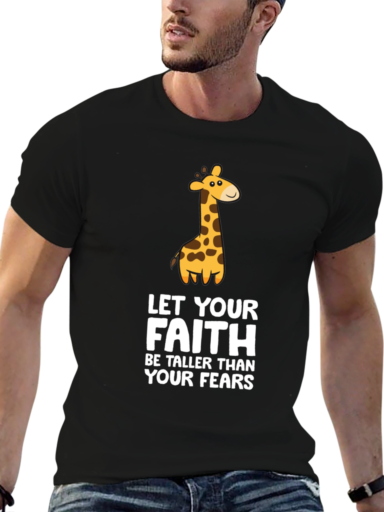 Faith Over Fear Giraffe Graphic Tee