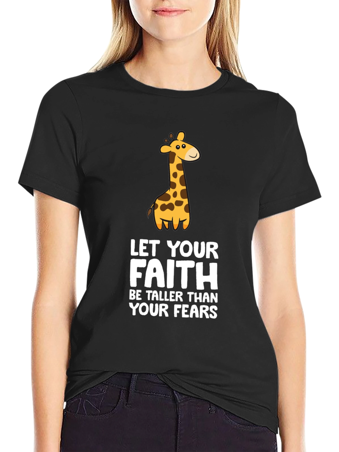 Faith Over Fear Giraffe Graphic Tee
