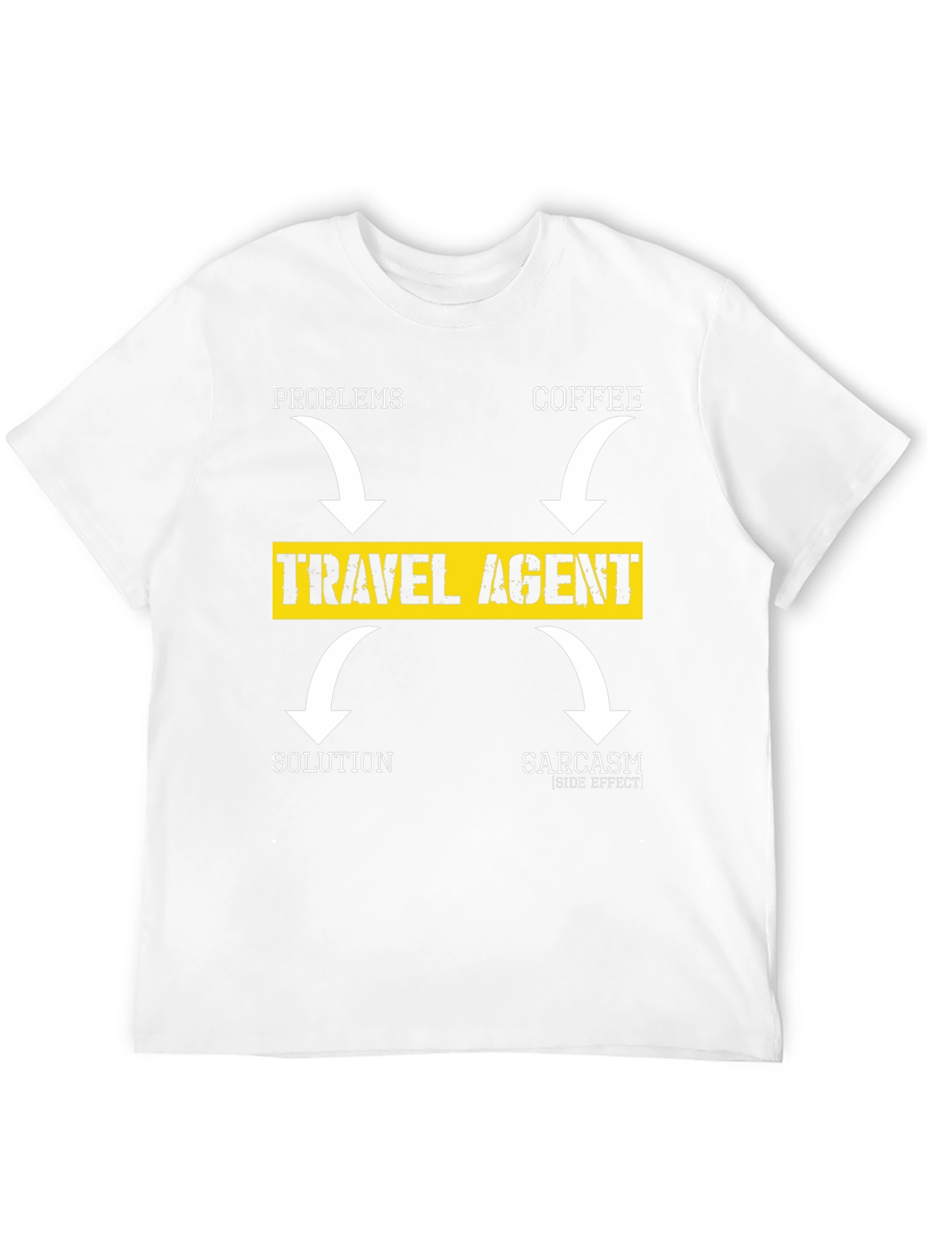 Travel Agent T-Shirt: Problems Coffee Solution Sarcasm