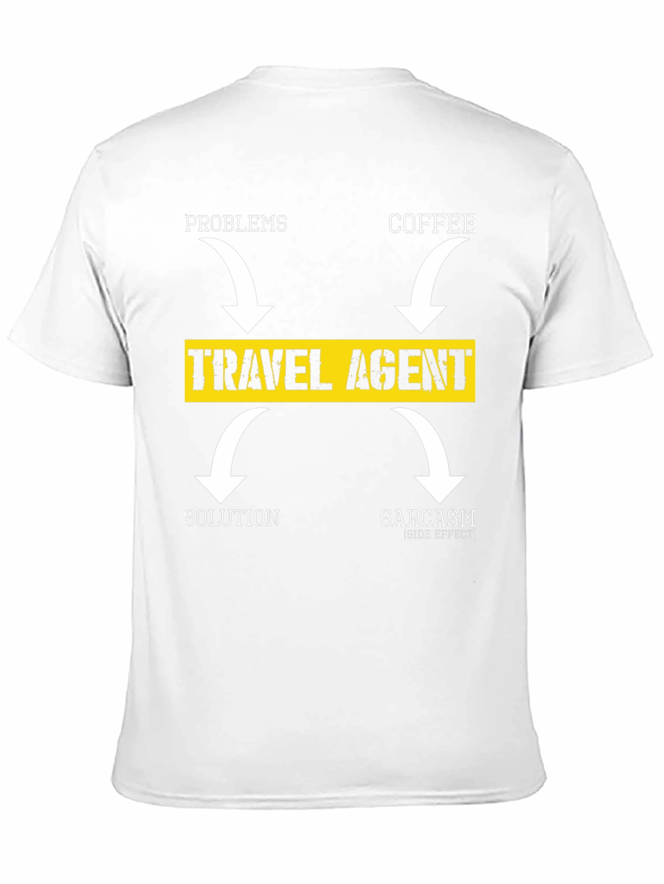 Travel Agent T-Shirt: Problems Coffee Solution Sarcasm