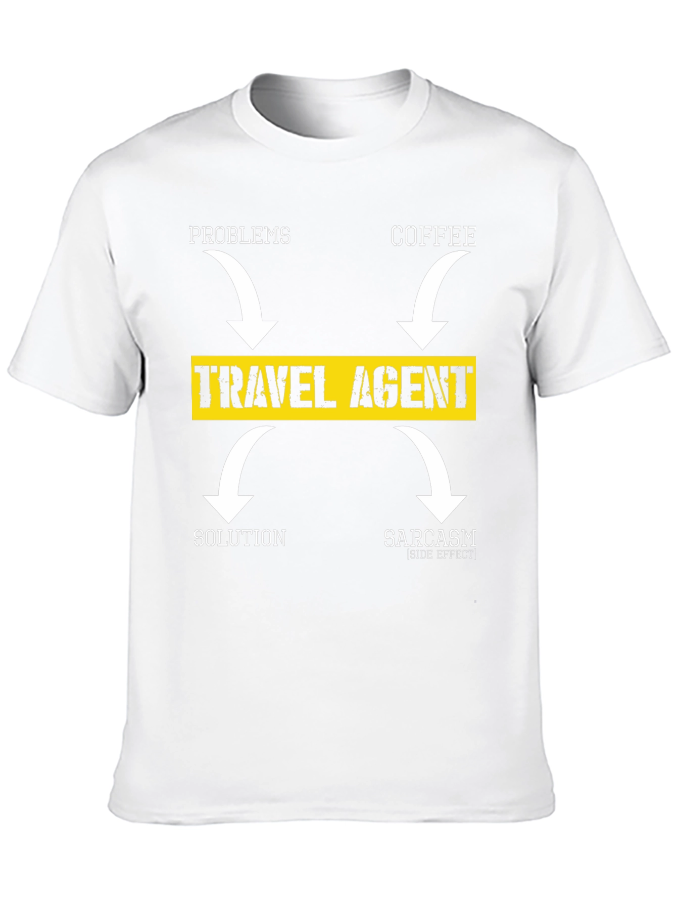 Travel Agent T-Shirt: Problems Coffee Solution Sarcasm