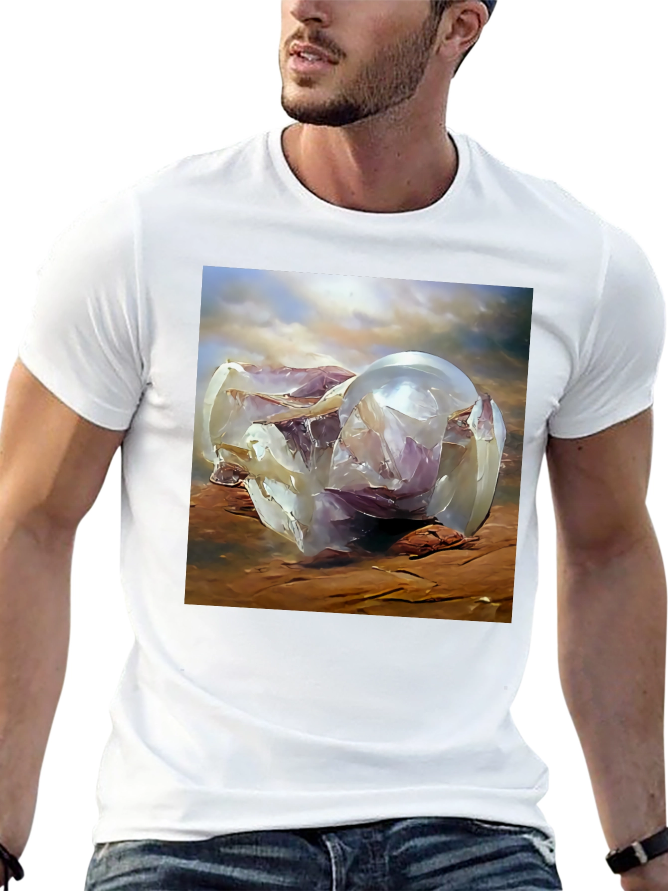 Abstract Sphere Graphic Tee - Modern Art T-Shirt