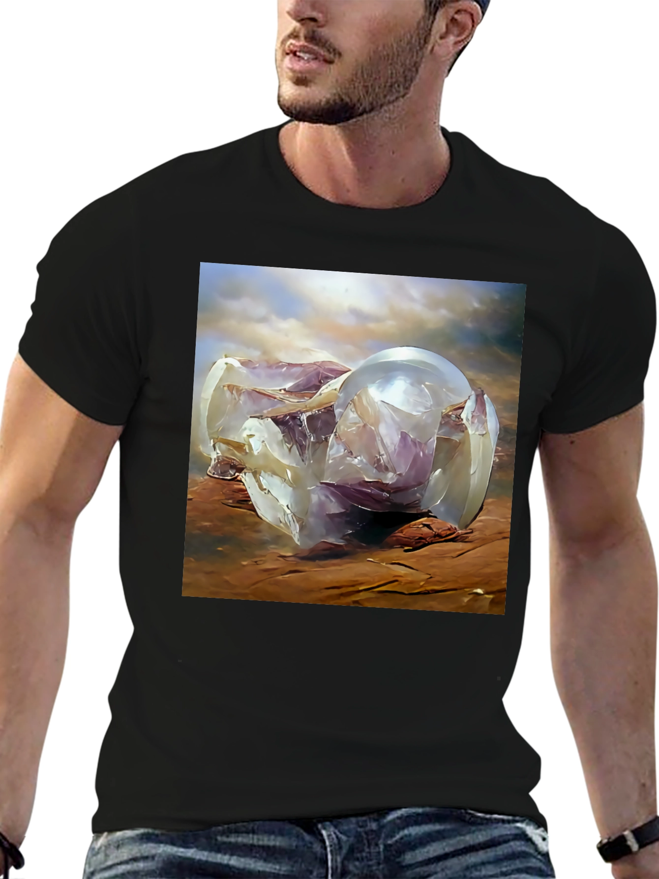 Abstract Sphere Graphic Tee - Modern Art T-Shirt
