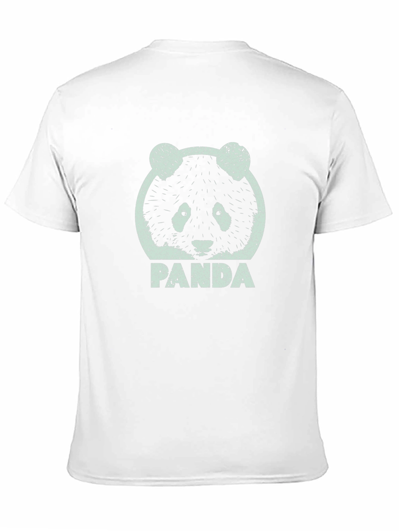 Mens Black Panda Graphic Tee Shirt