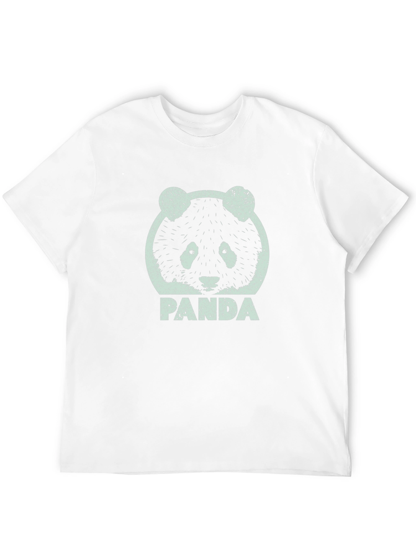 Mens Black Panda Graphic Tee Shirt