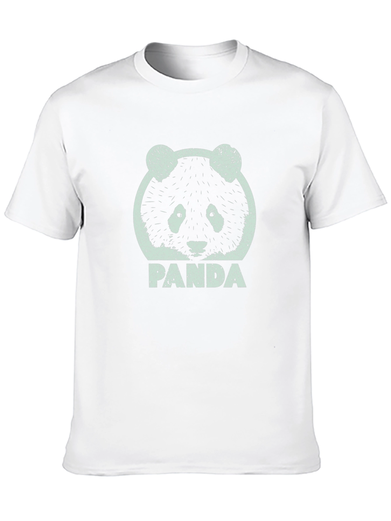 Mens Black Panda Graphic Tee Shirt
