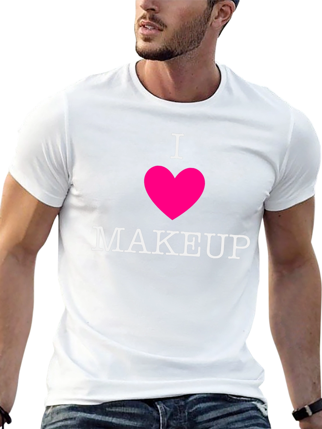 I Heart Makeup Graphic Tee - Black