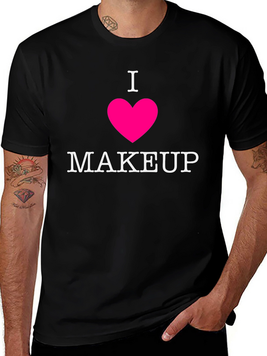 I Heart Makeup Graphic Tee - Black