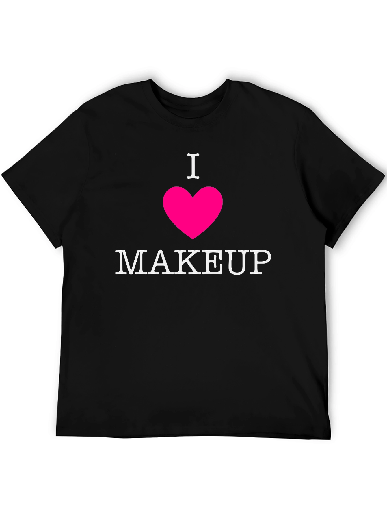 I Heart Makeup Graphic Tee - Black