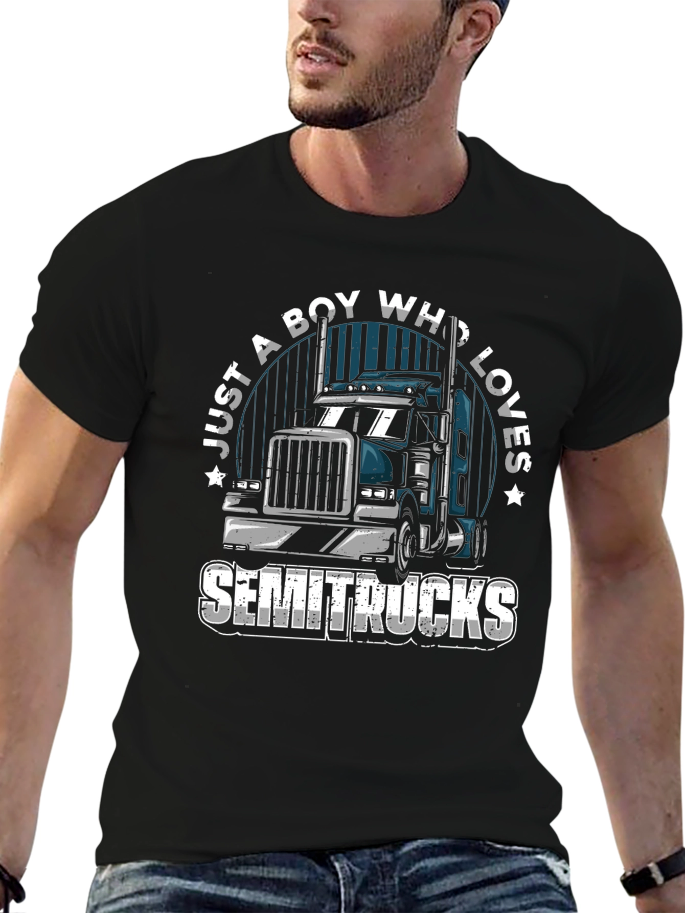 Boy Who Loves Semitrucks T-Shirt | Trucker Tee