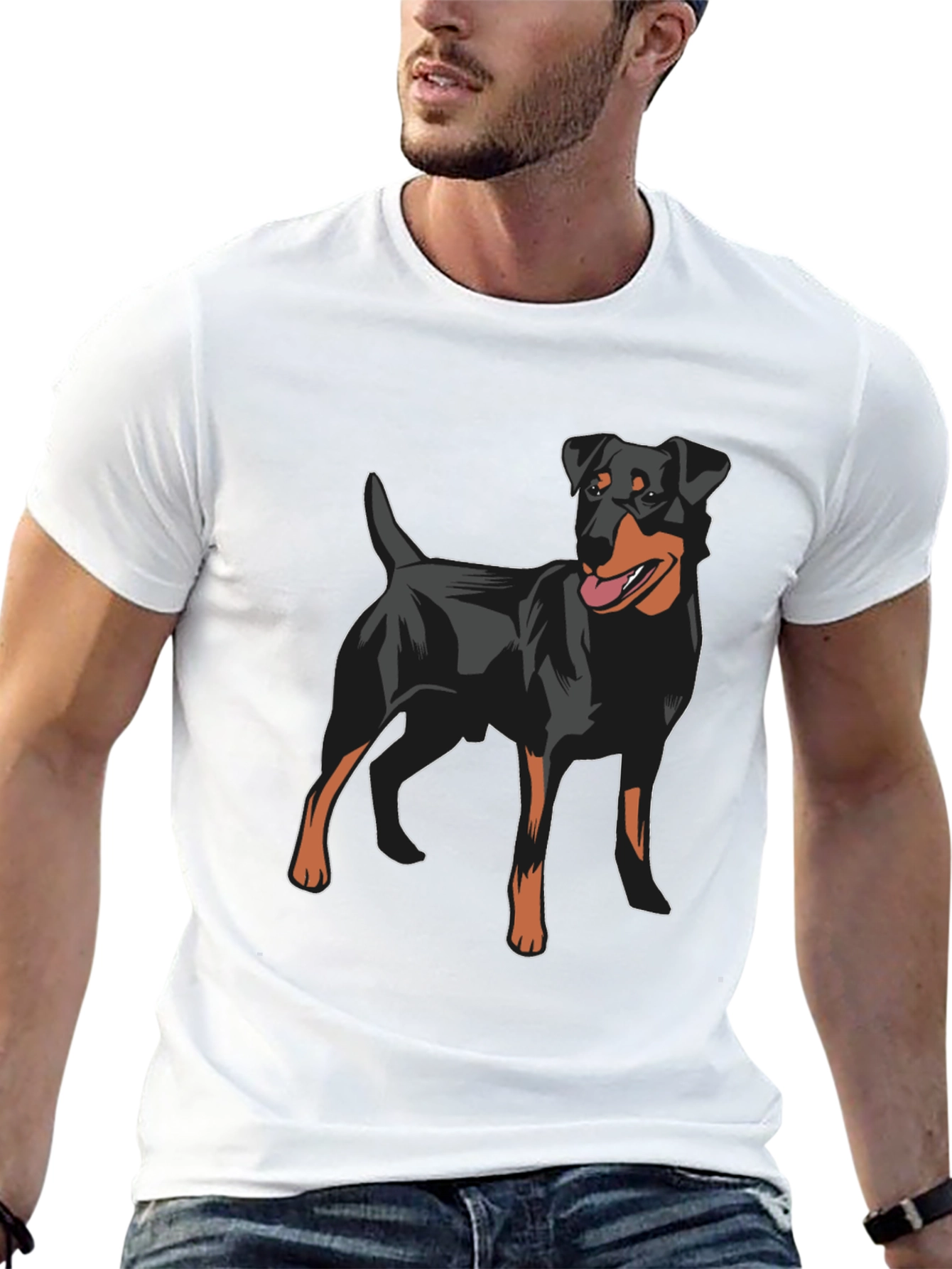 Dog Lovers Black T-Shirt - Jagdterrier Graphic Tee