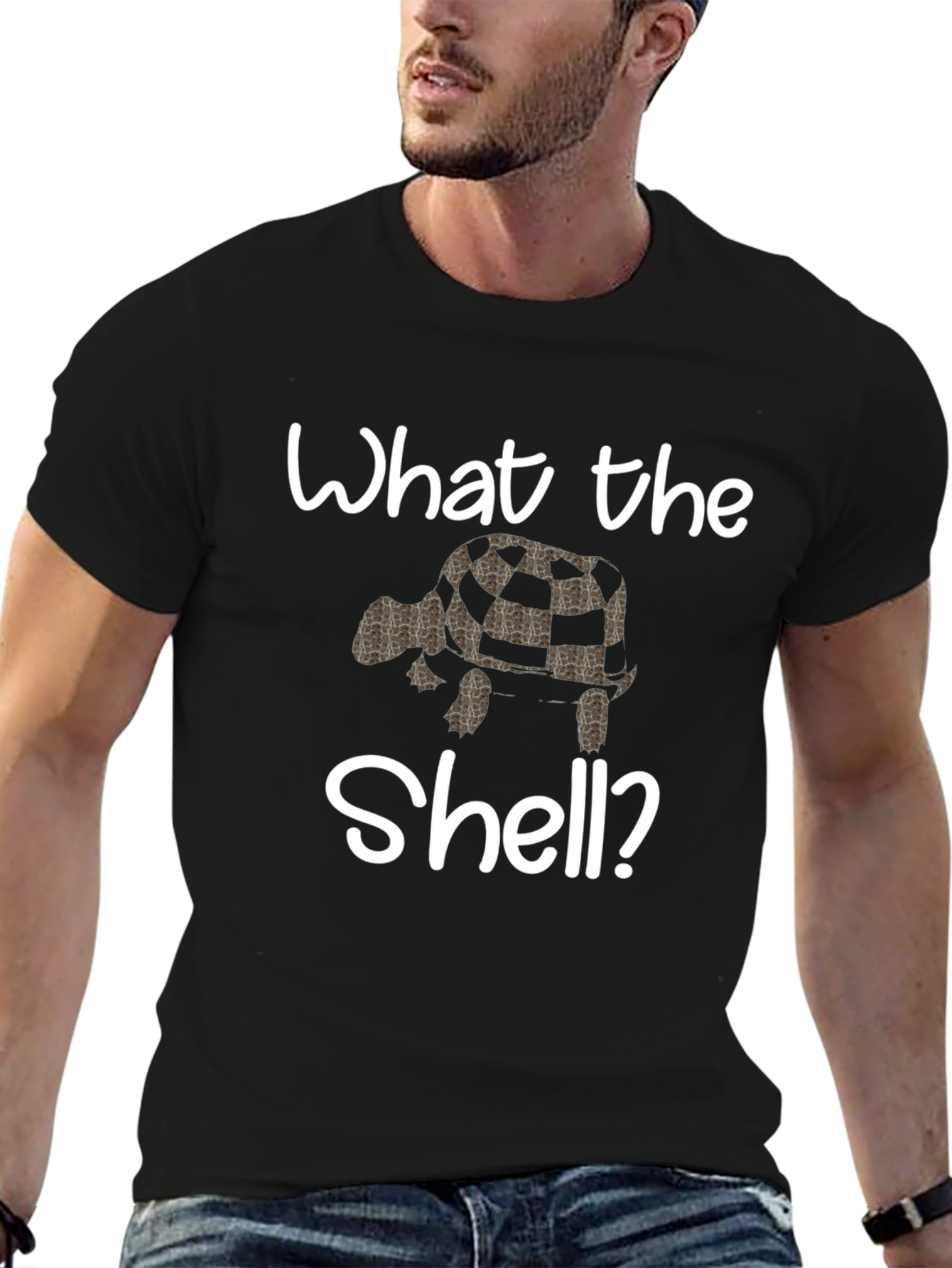 What the Shell? Turtle Graphic Tee - Black
