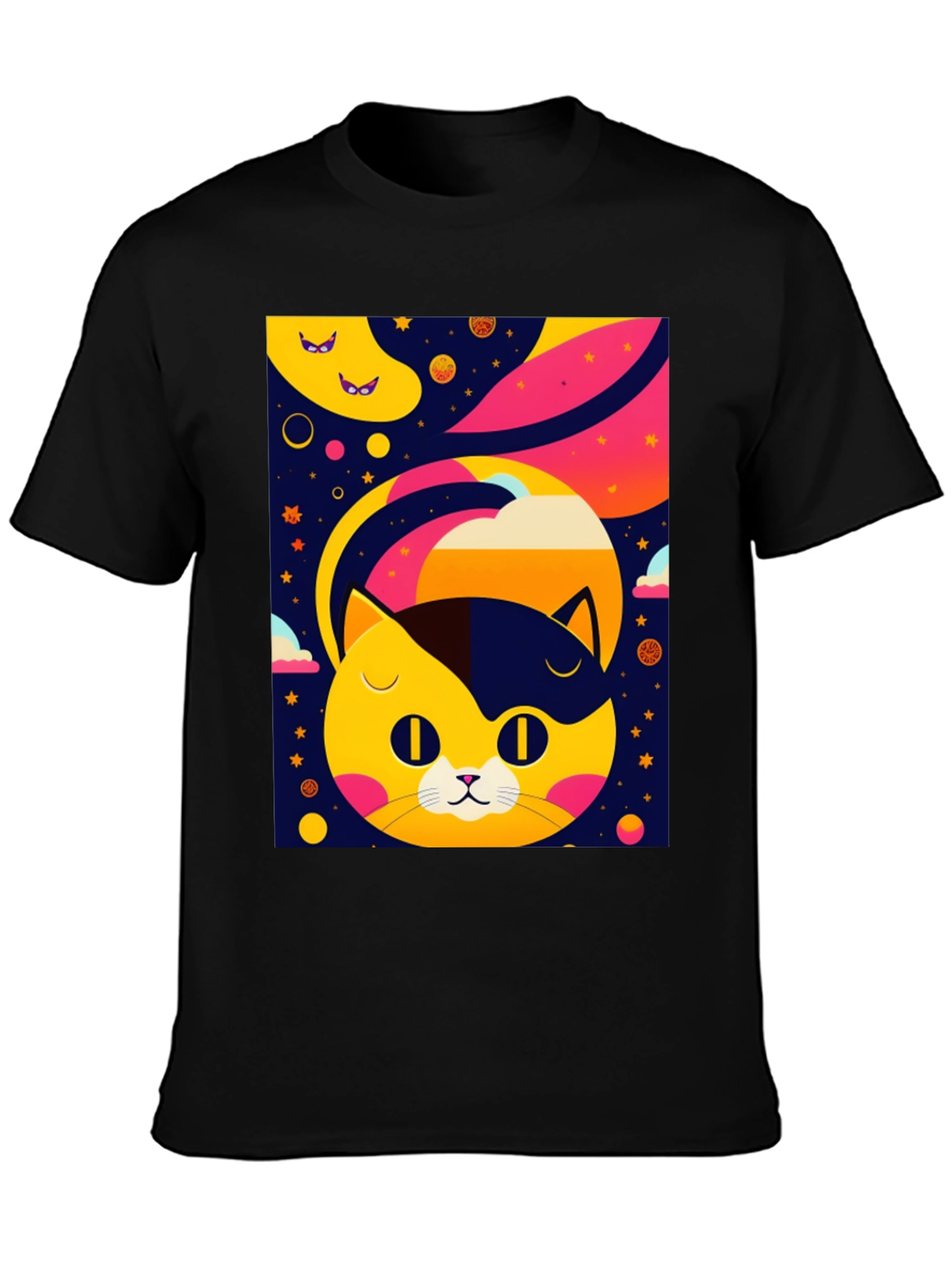 Cosmic Cat T-Shirt - Retro Style Design