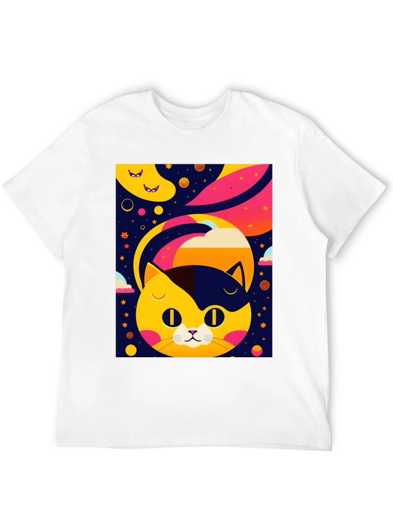 Cosmic Cat T-Shirt - Retro Style Design