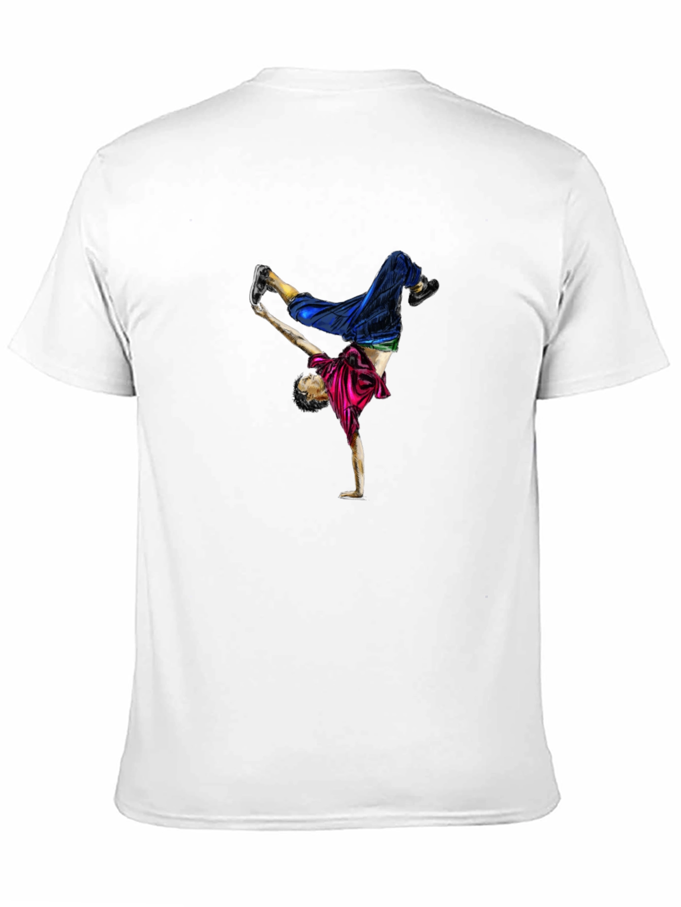 Breakdancer Graphic Tee - Black Cotton T-Shirt