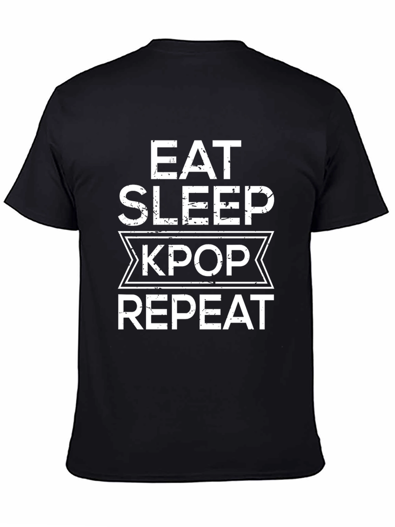 Eat Sleep Kpop Repeat Black T-Shirt
