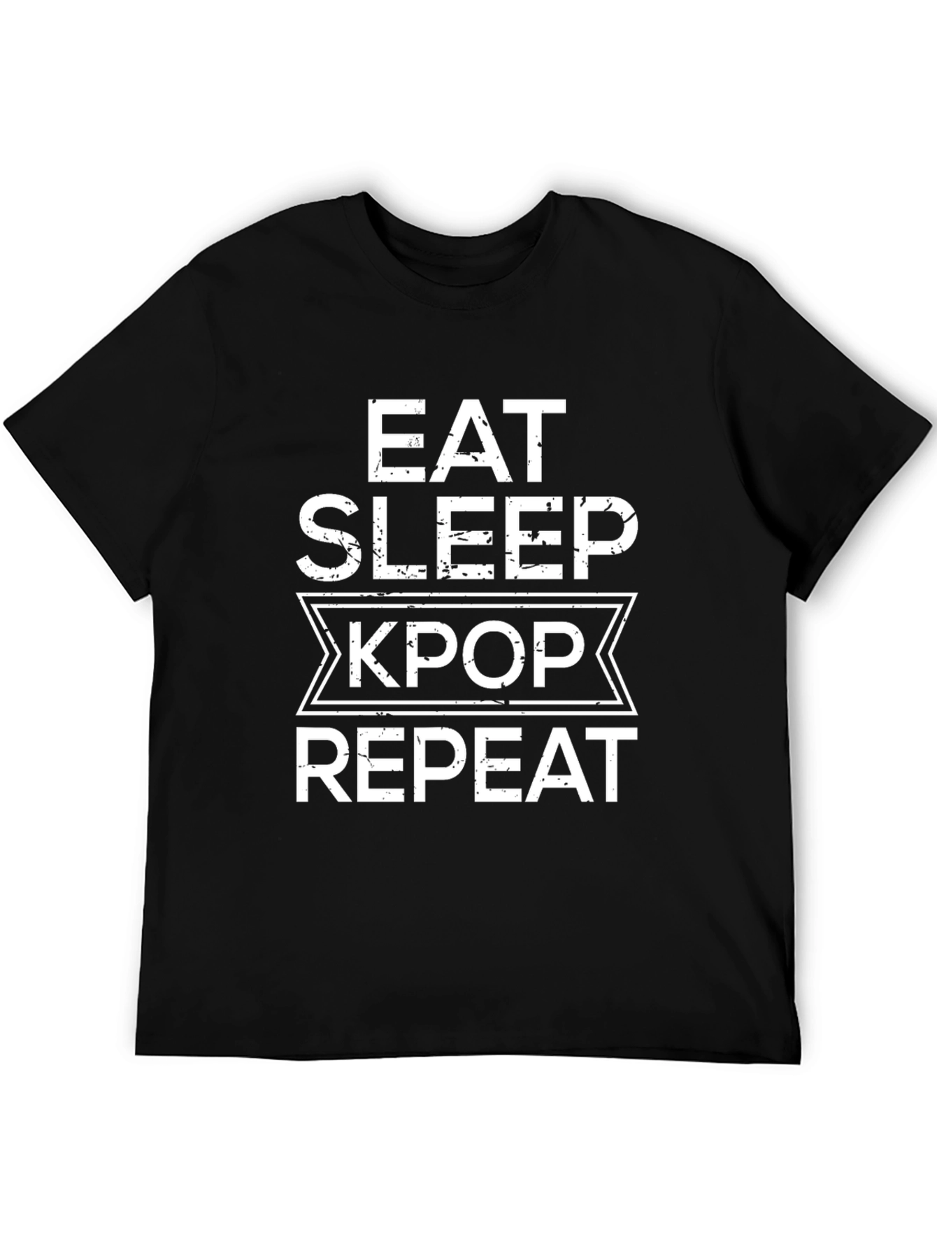 Eat Sleep Kpop Repeat Black T-Shirt