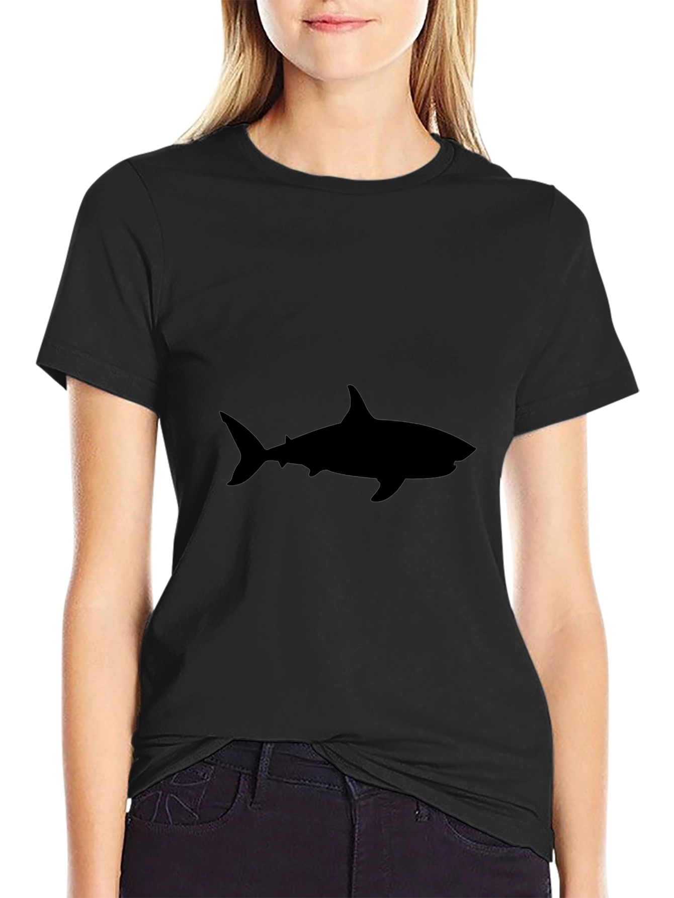 Black Shark Graphic Tee - Casual Style