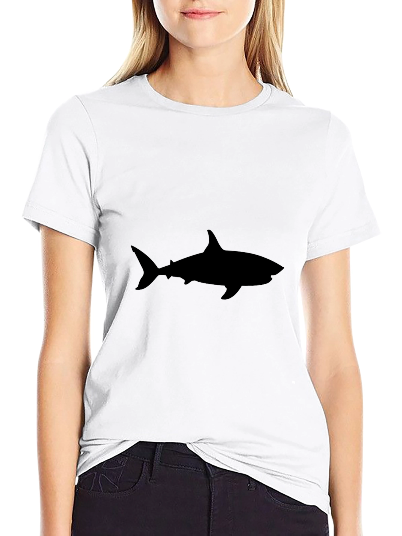 Black Shark Graphic Tee - Casual Style