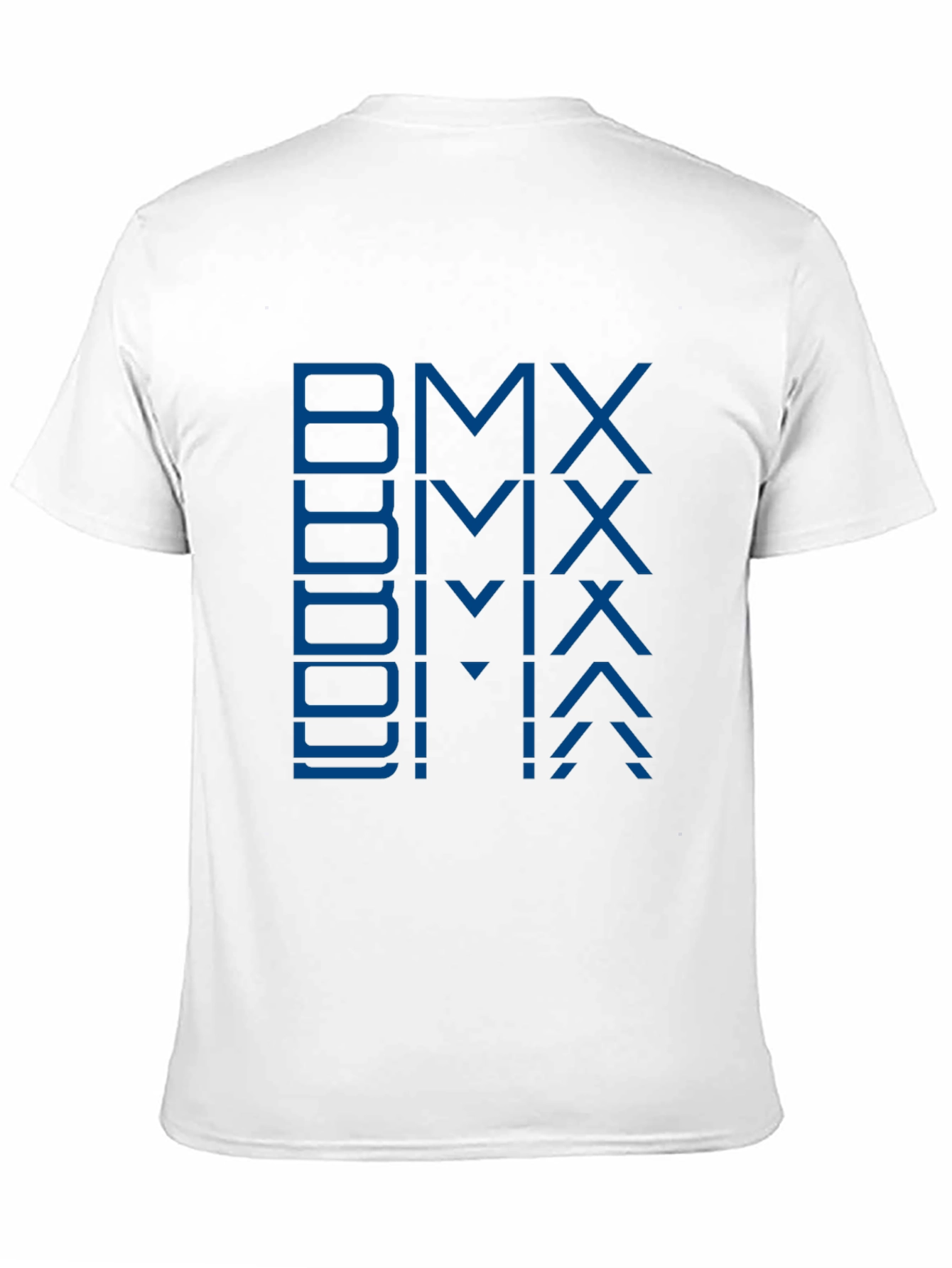 Blue BMX Graphic Print Black T-Shirt