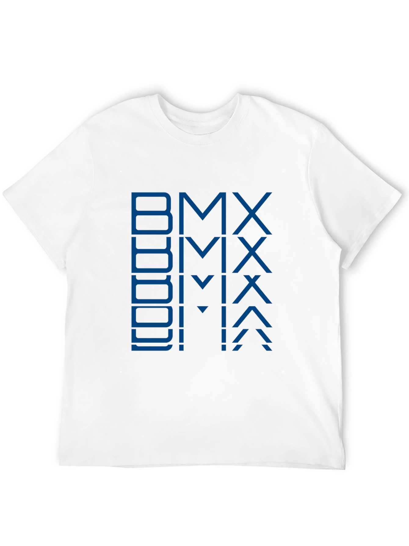 Blue BMX Graphic Print Black T-Shirt