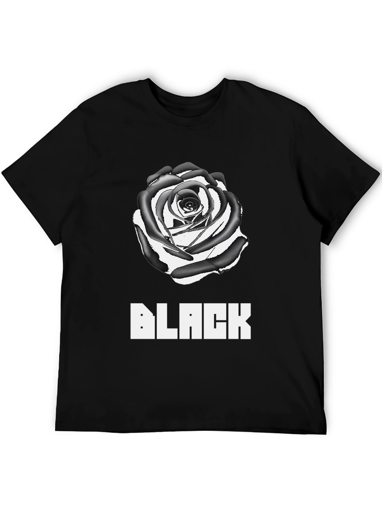Black Rose Graphic Tee - Stylish Mens T-Shirt