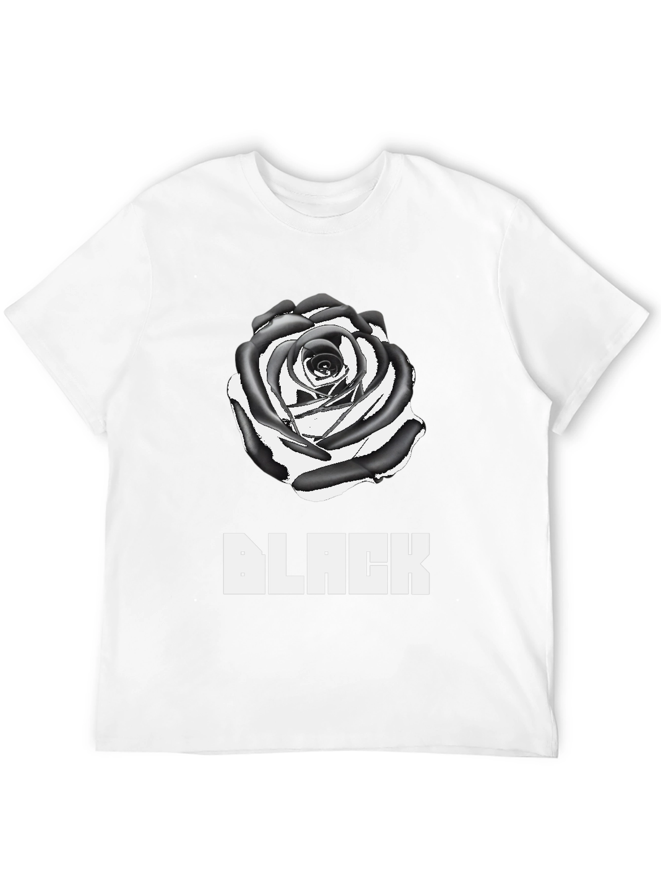 Black Rose Graphic Tee - Stylish Mens T-Shirt