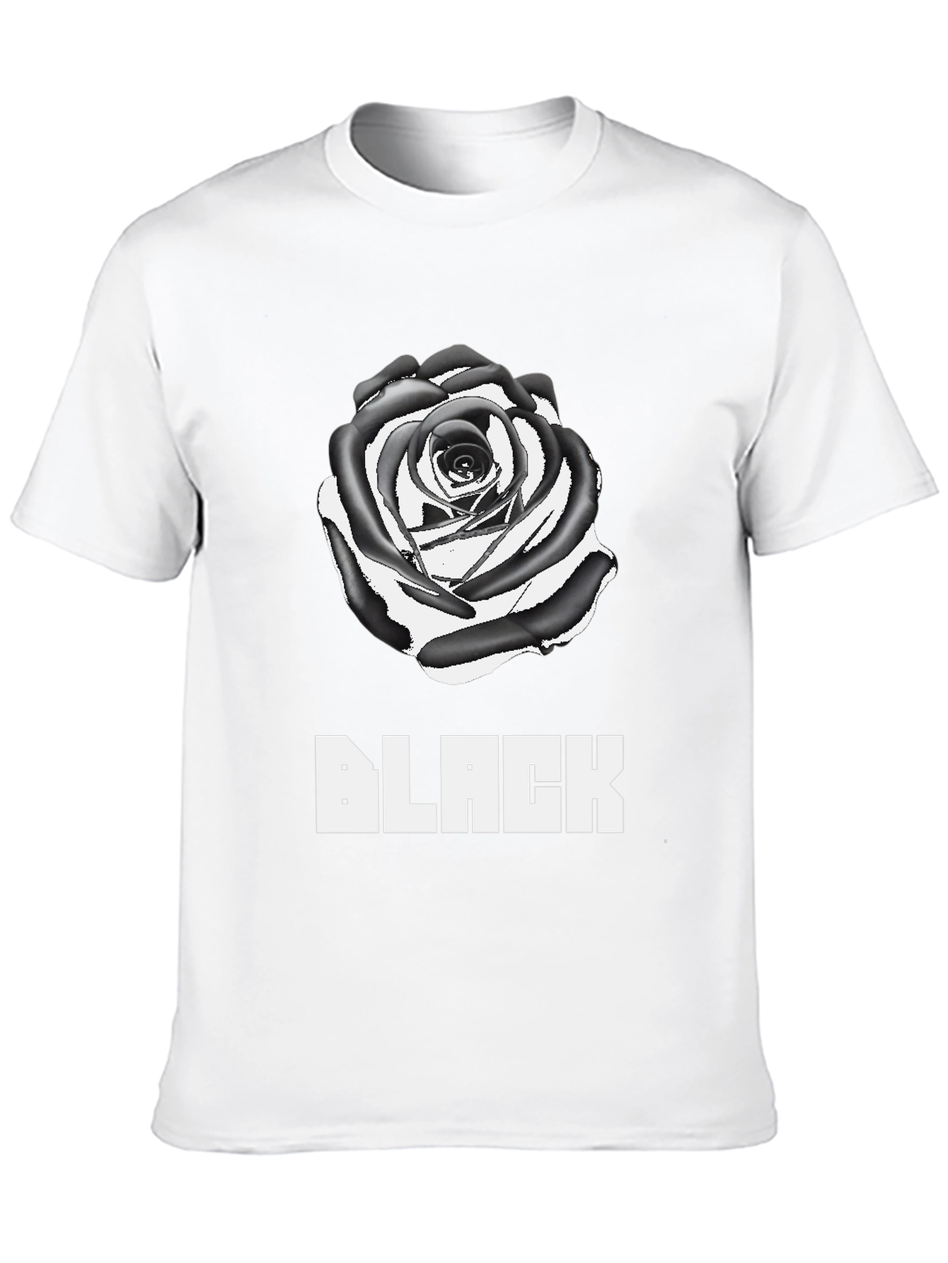 Black Rose Graphic Tee - Stylish Mens T-Shirt
