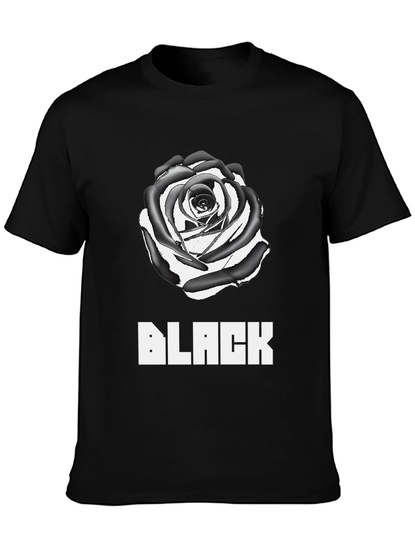 Black Rose Graphic Tee - Stylish Mens T-Shirt