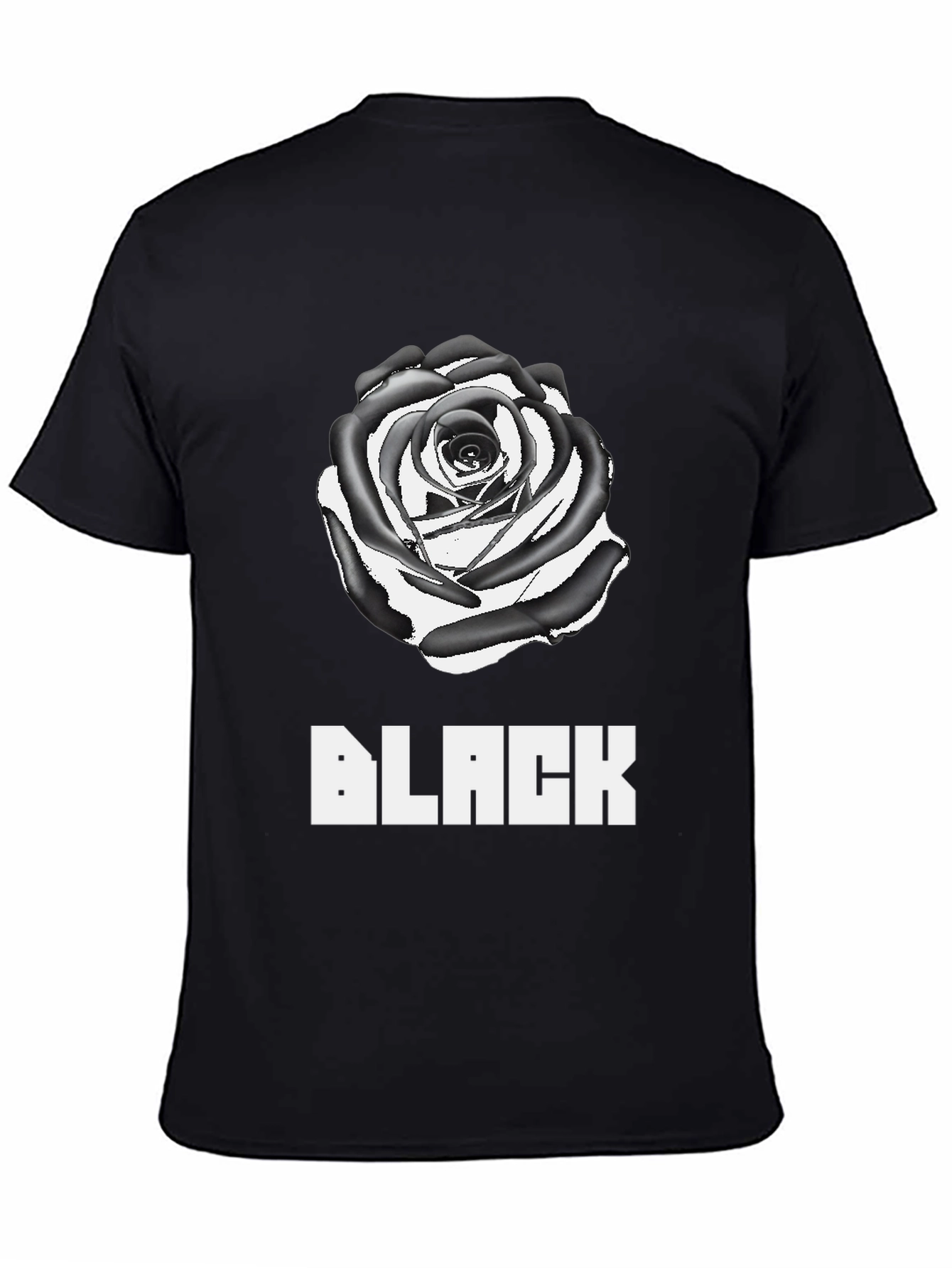 Black Rose Graphic Tee - Stylish Mens T-Shirt