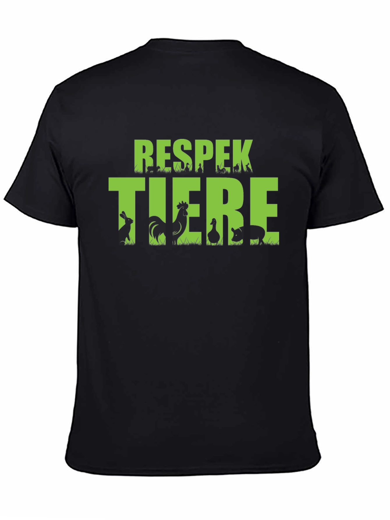 Respek Tiere Black T-Shirt - Animal Respect Tee