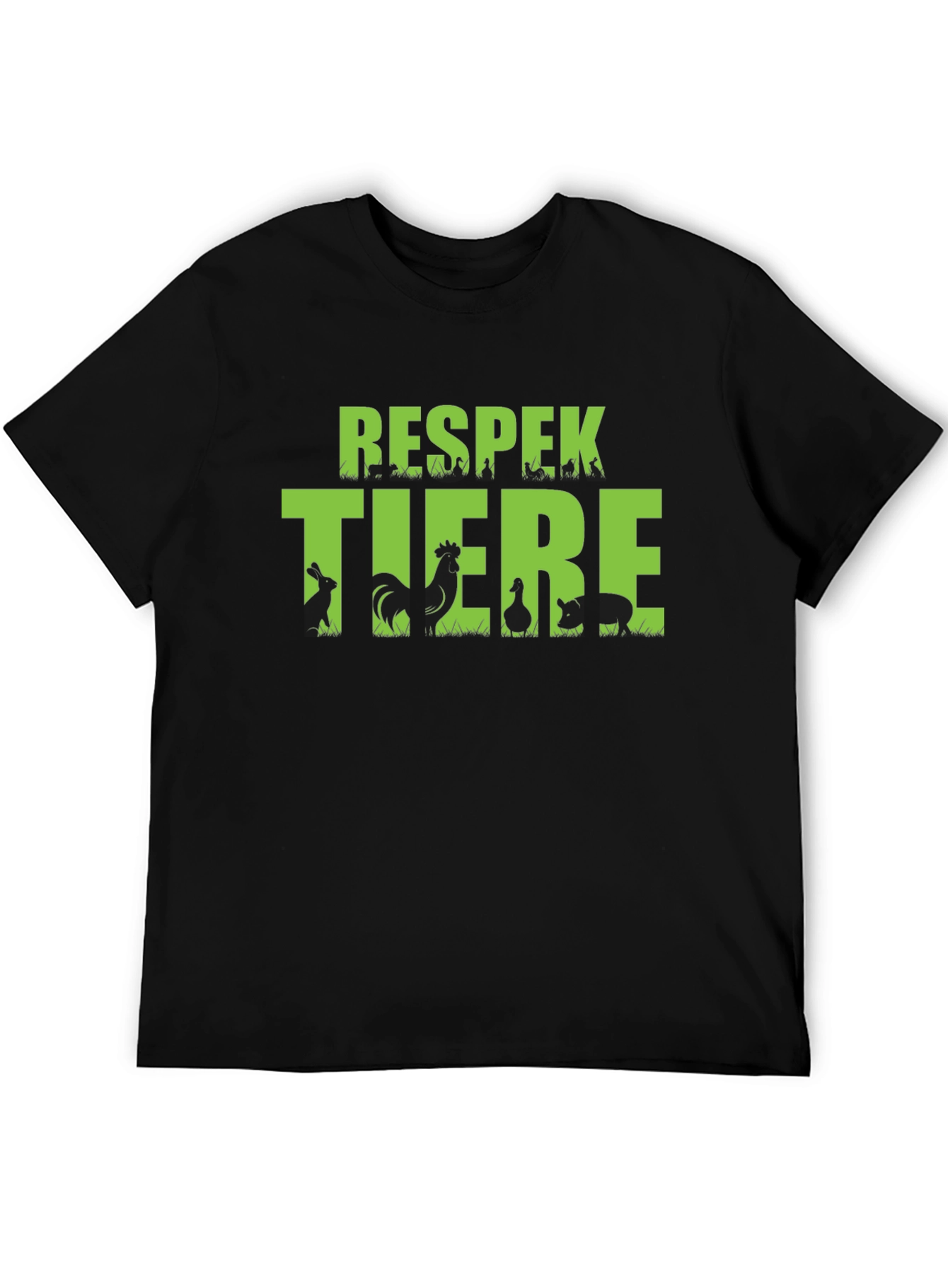 Respek Tiere Black T-Shirt - Animal Respect Tee