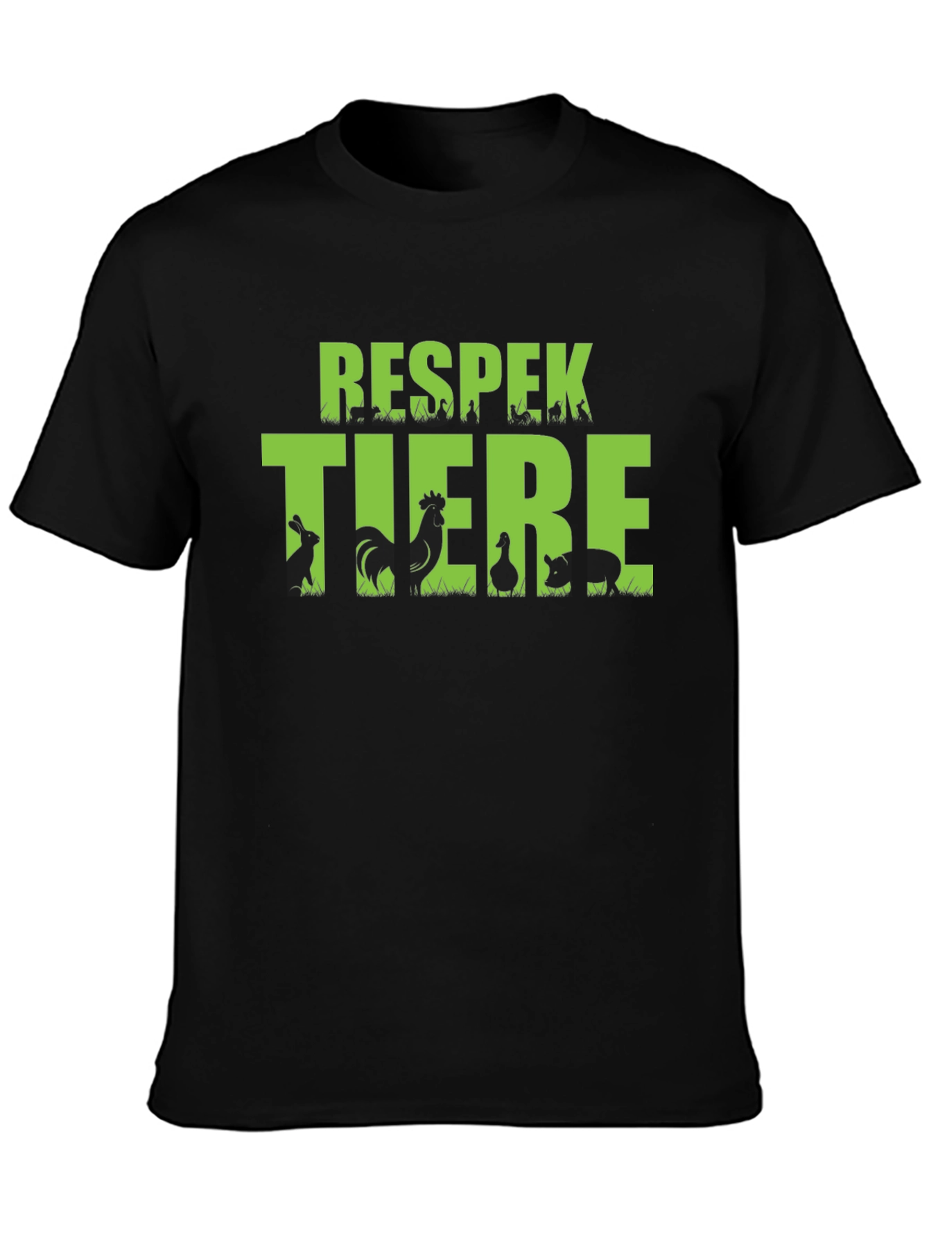 Respek Tiere Black T-Shirt - Animal Respect Tee