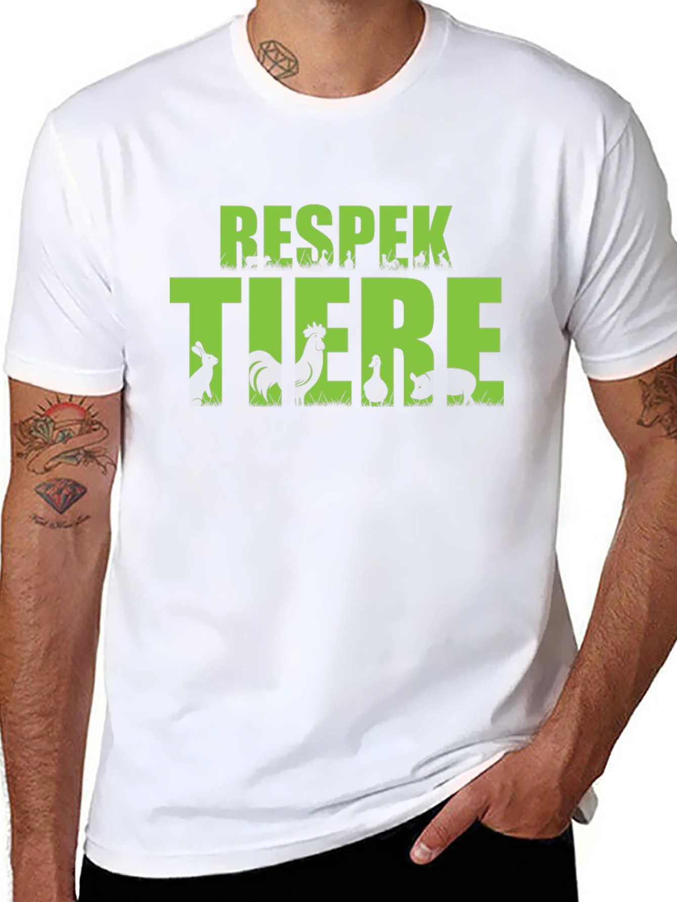 Respek Tiere Black T-Shirt - Animal Respect Tee
