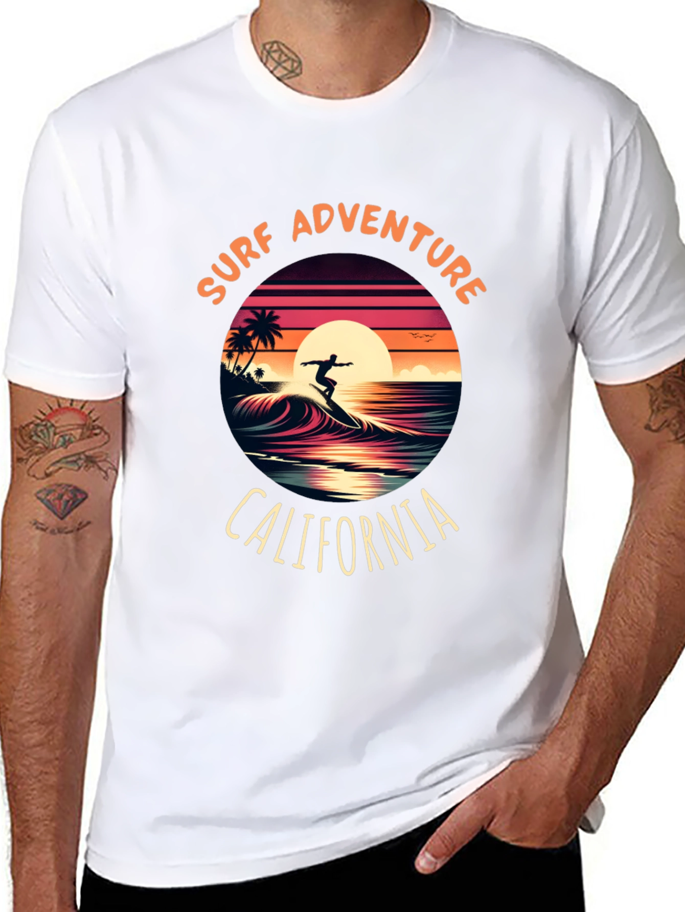 Surf Adventure California Graphic Tee