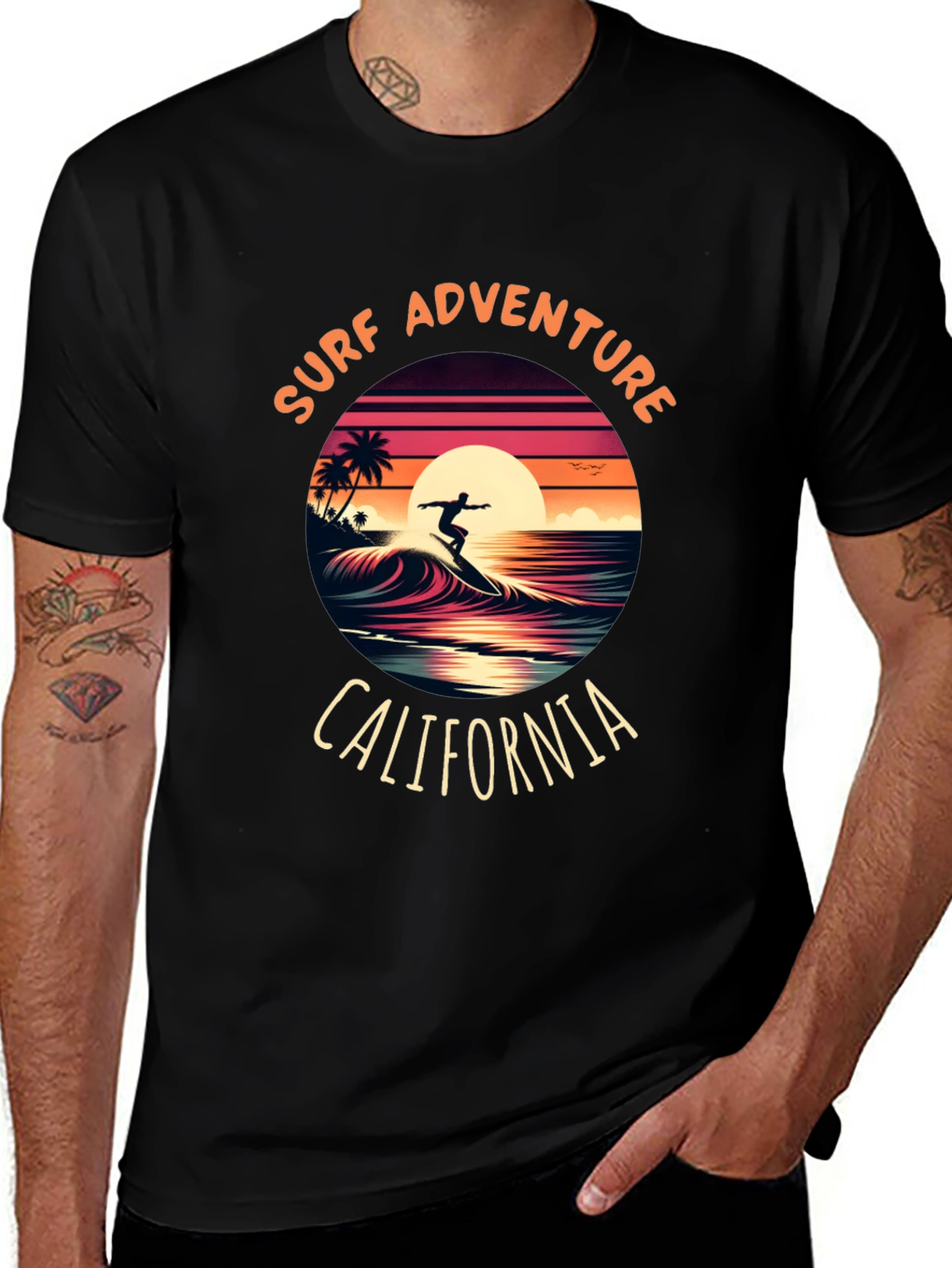 Surf Adventure California Graphic Tee