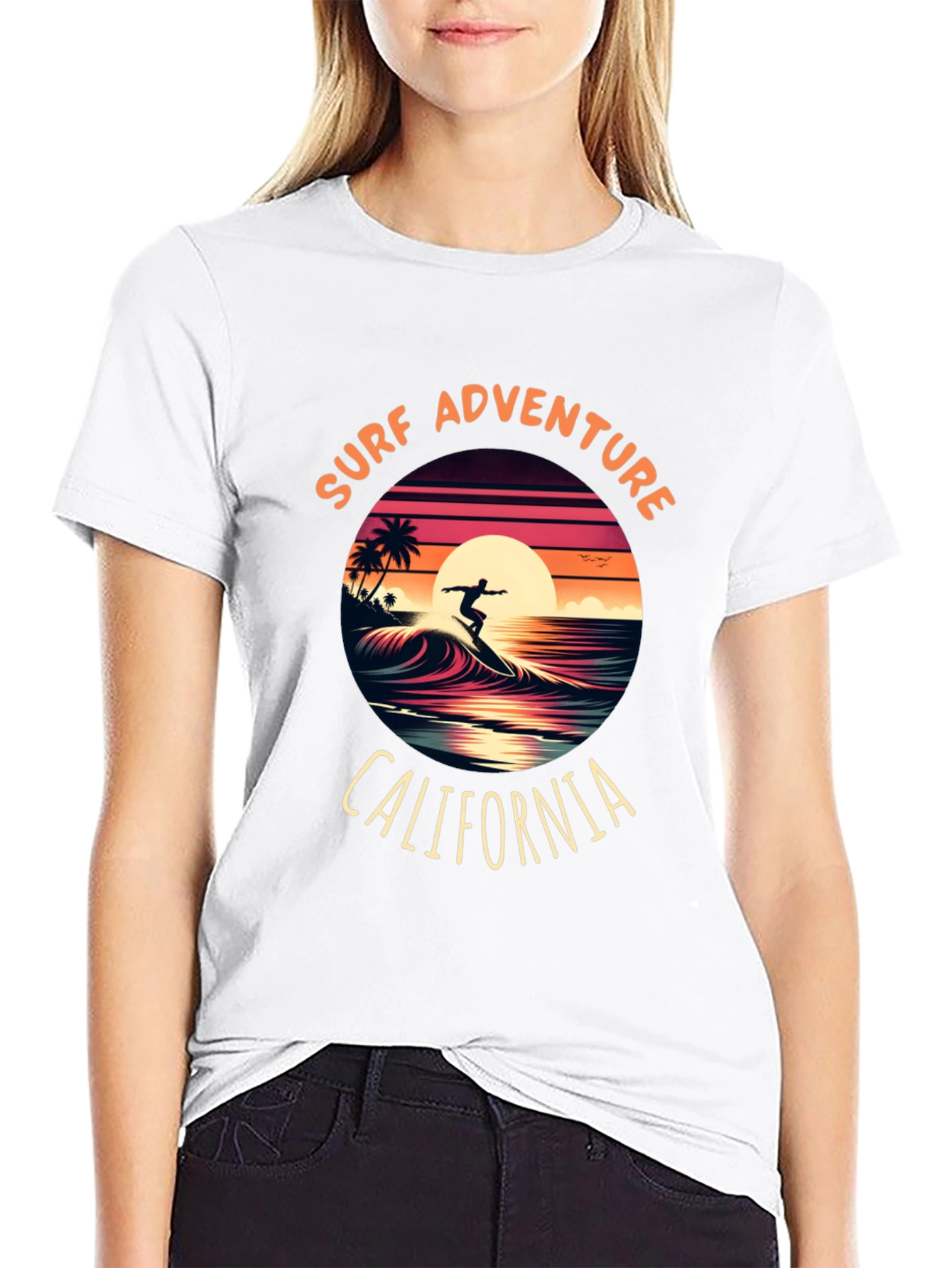 Surf Adventure California Graphic Tee