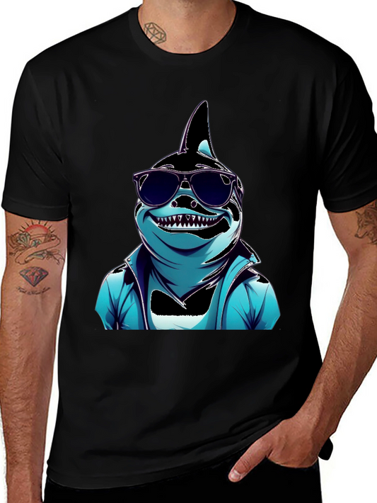 Cool Cartoon Shark Graphic Tee