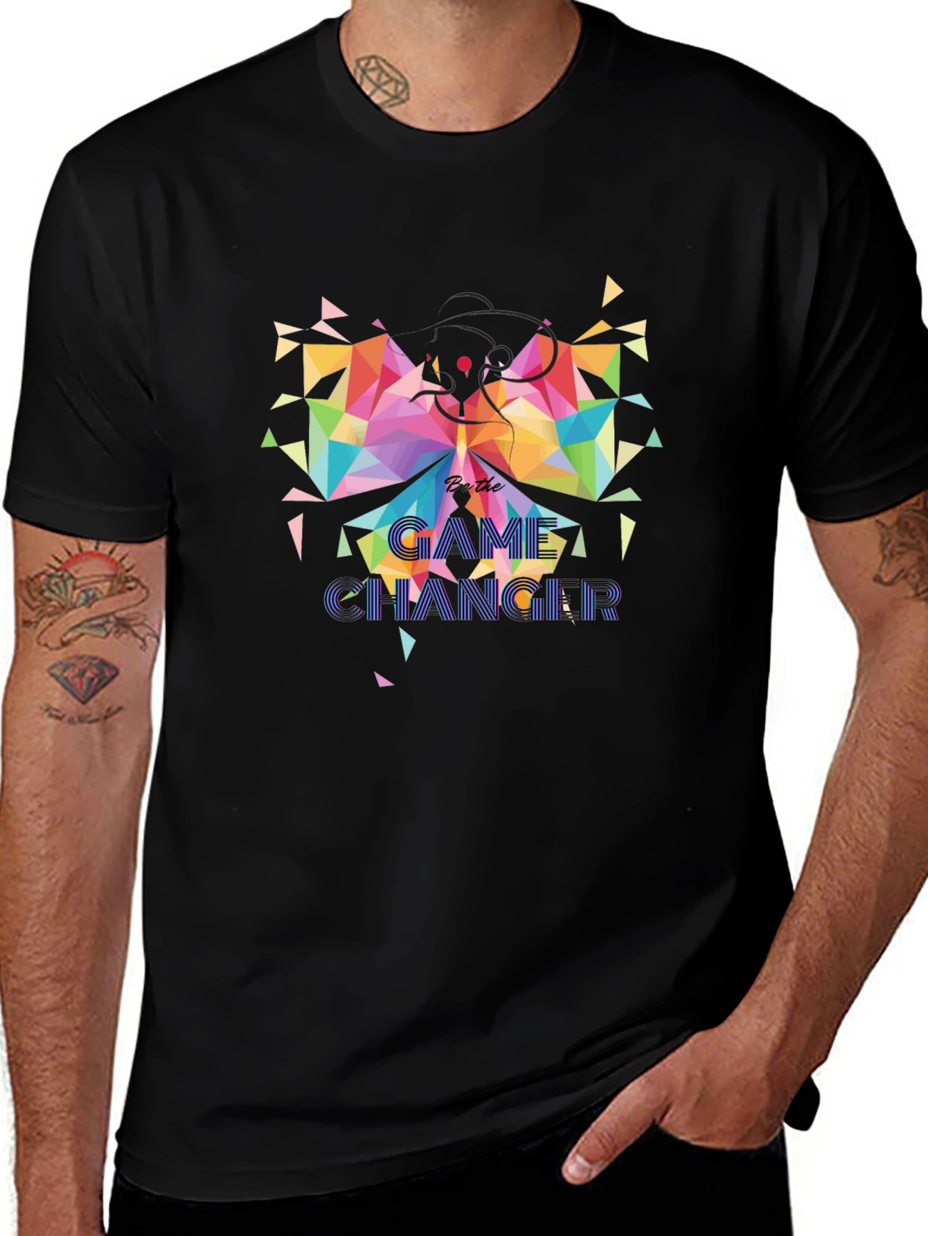 Geometric Butterfly Game Changer Graphic Tee
