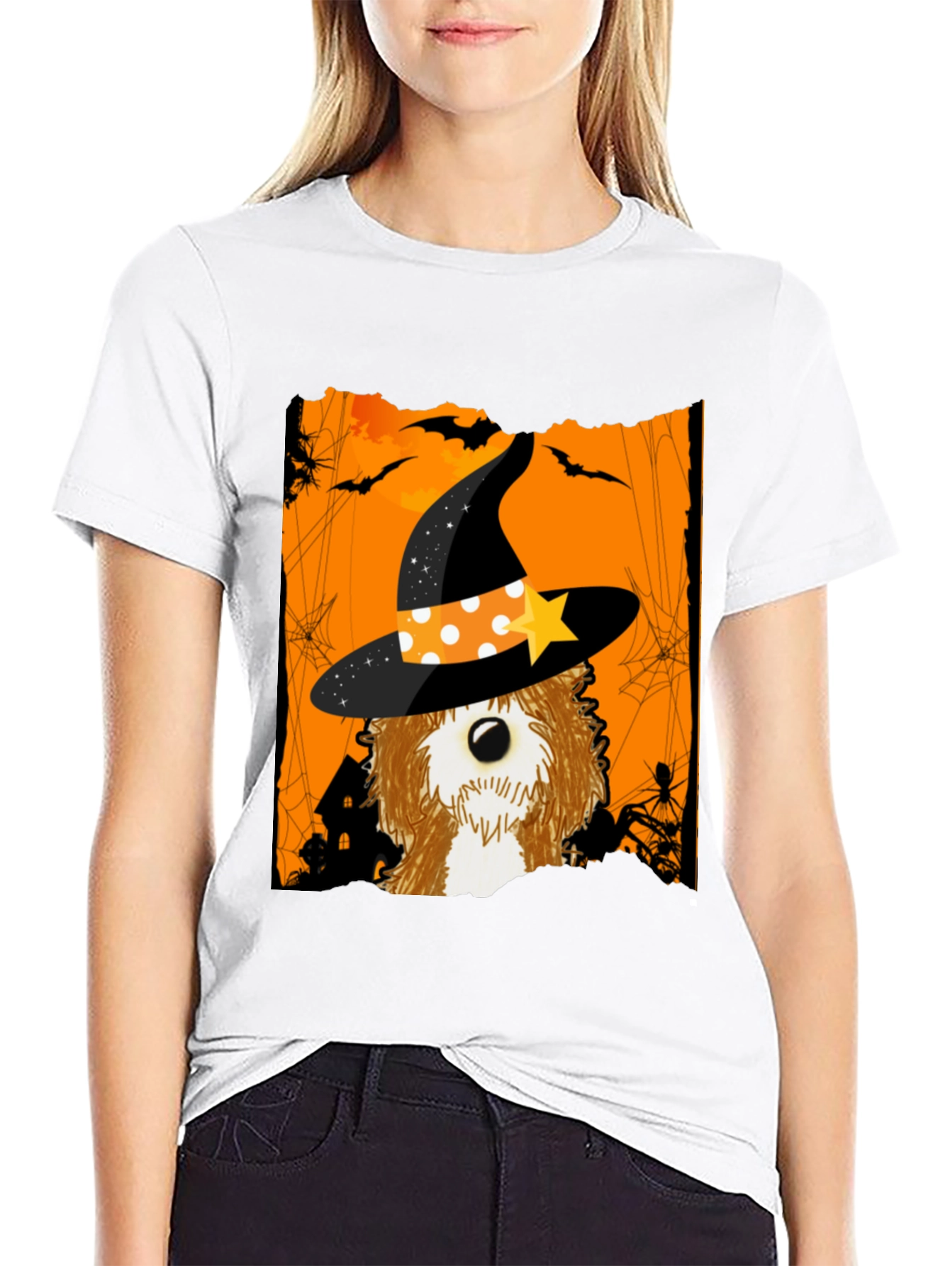 Halloween Dog Witch T-Shirt - Spooky Season Apparel